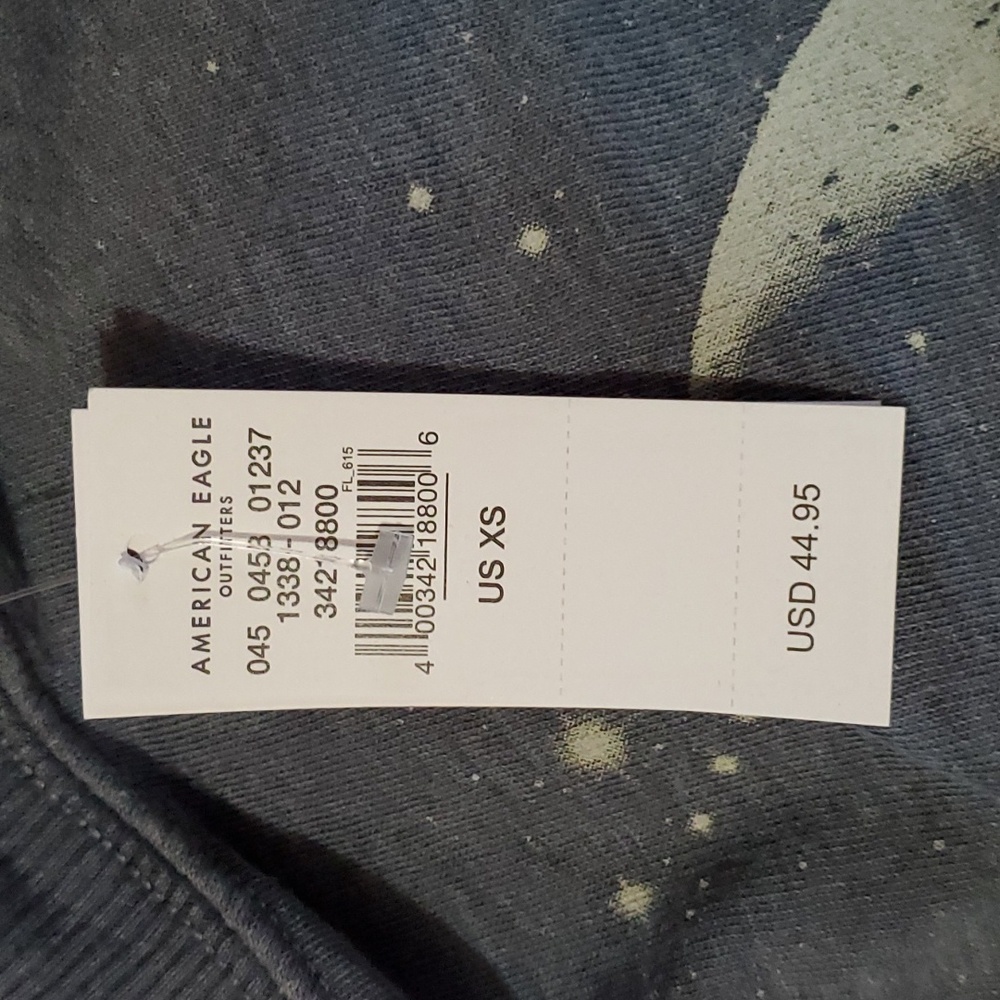 American Eagle Oversized Crew Sweatshirt, Size XS, Blue - Picture 10 of 10
